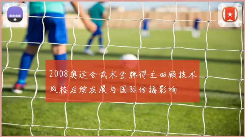 2008奥运会武术金牌得主回顾技术风格后续发展与国际传播影响